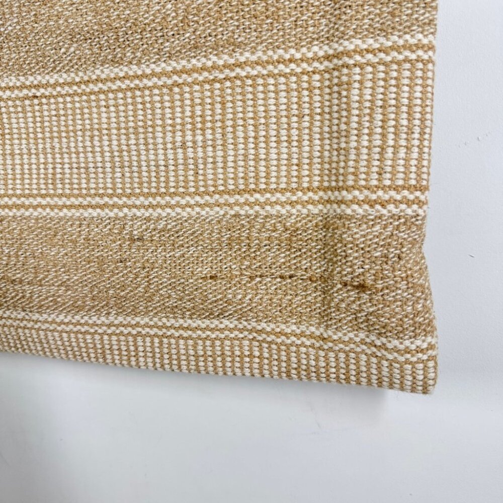 Summer Boho Woven Straw Raffia Bag Stylish Tan and White Tote Bag Stripe Beach - Picture 9 of 15